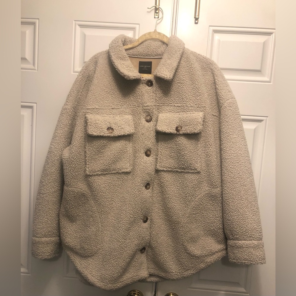 Lane Bryant Sherpa Button Front Coat Size 18/20 V… - image 1